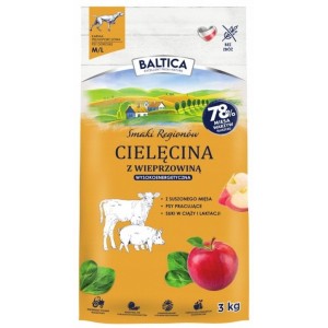 BALTICA SMAKI REGIONÓW Cielęcina z wieprzowiną dla małych psów M/L