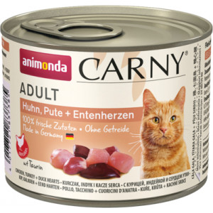ANIMONDA KOT Carny Adult - Kurczak, Indyk i kacze serca 200g