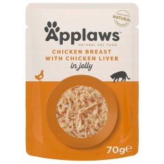 APPLAWS Cat Pierś z kurczaka z wątróbką w galaretce