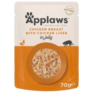 APPLAWS Cat Pierś z kurczaka z wątróbką w galaretce