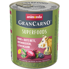 ANIMONDA PIES GranCarno Superfoods Wołowina, burak, jeżyny, mniszek lekarski