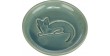 TRIXIE Miska ceramiczna dla kota z wytłoczonym kotem 0,15l/14,5 cm - niebieska