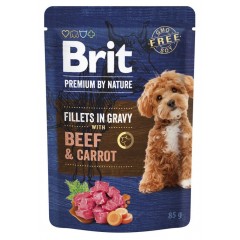 BRIT PREMIUM BY NATURE Pouch Gravy Fillets Beef and Carrot 85g