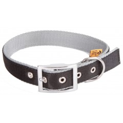 DINGO Obroża Twilight Silver (taśma EXTRA) - czarna