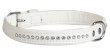 DINGO Obroża Glamour szer. 14 mm x 25 cm - biała