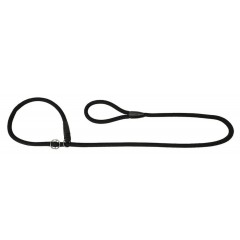 DINGO Smycz zaciskowa z linki Snake z regulowaną obrożą (1,2 cm x dł. 170 cm) - czarny