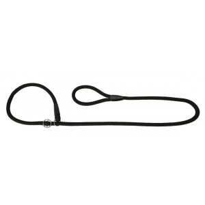 DINGO Smycz zaciskowa z linki Snake z regulowaną obrożą (1,2 cm x dł. 170 cm) - czarny