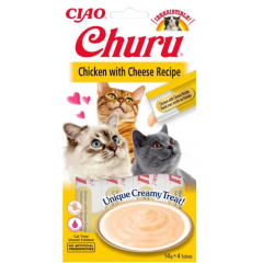 INABA CAT CHURU Chicken with cheese 4x 14g (56g) PROMO krótki termin