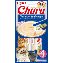 INABA CAT CHURU tuna with beef recipe 4x14g (56g)