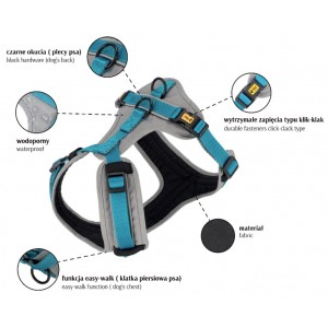 DINGO Szelki Ultra Active - bordowy