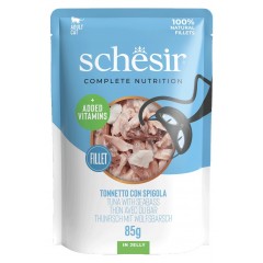 SCHESIR Cat Tuńczyk z okoniem w galaretce 85g (saszetka)