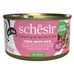 SCHESIR CAT Tuna fillet with ham in jelly (puszka)