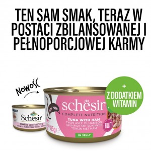 SCHESIR Cat Tuńczyk z szynką w galaretce - puszka