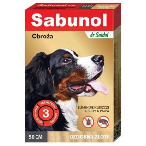 SABUNOL Obroża ozdobna 50cm - złota