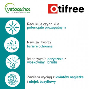 VETOQUINOL Otifree - płyn do czyszczenia uszu