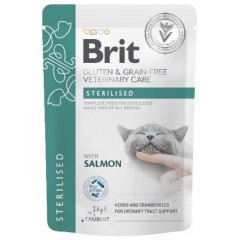 BRIT Veterinary Diets Cat Pouches Fillets in Gravy Sterilised 85g PROMO Krótki termin