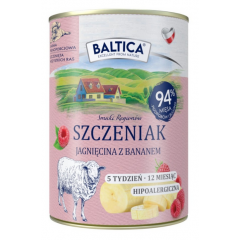 BALTICA SMAKI REGIONÓW Szczeniak Jagnięcina z bananem (puszka) 400g (
