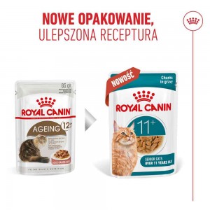 ROYAL CANIN Ageing 11+ Gravy karma mokra, kawałki w sosie, dla kotów dojrzałych po 11 roku życia