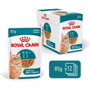 ROYAL CANIN Ageing 11+ Gravy karma mokra, kawałki w sosie, dla kotów dojrzałych po 11 roku życia