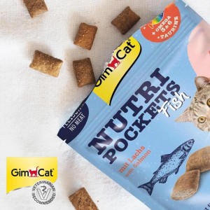 GIMCAT Nutri Pockets Fish z Łososiem 60g