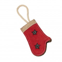 BARRY KING Zabawka dla psa skórzana Rękawiczka świąteczna 19x9 cm + 13 cm lina