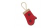 BARRY KING Zabawka dla psa skórzana Rękawiczka świąteczna 19x9 cm + 13 cm lina