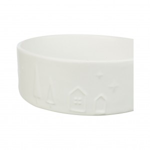 TRIXIE Xmas Miska ceramiczna, dla psa/kota, biała, 0,3l / 12 cm