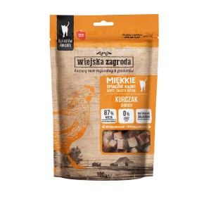 WIEJSKA ZAGRODA Przysmak dla kota Miękkie smaczne kąski Kurczaka (dorosły) 100g