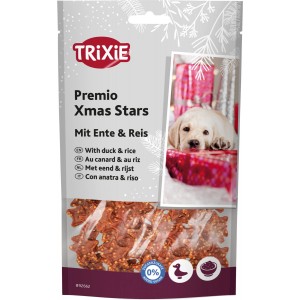 TRIXIE Xmas Premio Stars – przysmak dla psa kaczka i ryż 100 g