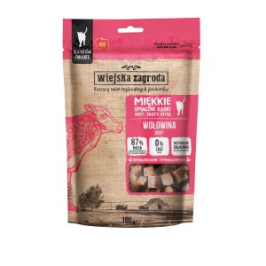 WIEJSKA ZAGRODA Przysmak dla kota Miękkie smaczne kąski Wołowiny (dorosły) 100g