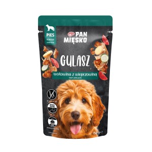 PAN MIĘSKO Karma mokra dla psa Gulasz Wołowina z wieprzowiną (dorosły) 150g