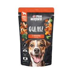 PAN MIĘSKO Karma mokra dla psa Gulasz Indyk z cielęciną (dorosły) 150g
