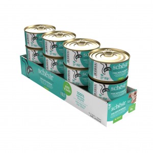 SCHESIR karma mokra dla kotów tuńczyk z doradą w galarecie 85 g (puszka)
