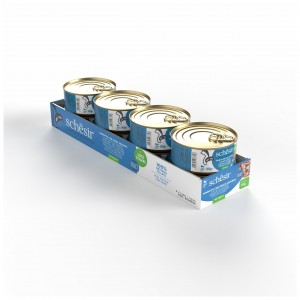 SCHESIR karma mokra dla kotów tuńczyk z sardynkami w galarecie 140 g (puszka)