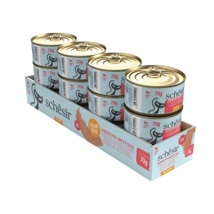 SHESIR Cat Can Grill karma mokra dla kota pasta z sardynek i makreli 70g (puszka)