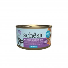 SCHESIR Cat Can Grill karma mokra dla kota pasta z sardynek w sosie z homara 70g (puszka)