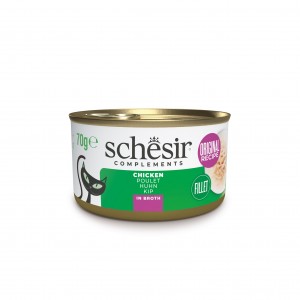 SHESIR Complements karma mokra dla kotów kurczak w bulionie 70 g (puszka)