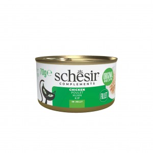 SCHESIR Complements karma mokra dla kotów kurczak w galarecie 70 g (puszka)