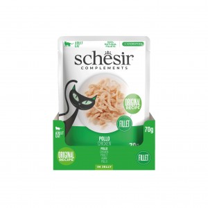 SCHESIR Complements karma mokra dla kotów kurczak w galarecie 70 g (saszetka)