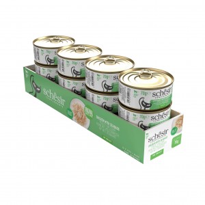 SHESIR Complements karma mokra dla kotów kurczak z okoniem morskim w galarecie 70 g (puszka)