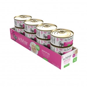 SHESIR Complements karma mokra dla kotów kurczak z szynką w galarecie 70 g (puszka)