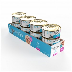 SCHESIR Complements karma mokra dla kotów tuńczyk w bulionie 70 g (puszka)