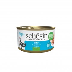 SCHESIR Complements karma mokra dla kotów tuńczyk w galarecie 70g (puszka)