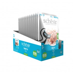 SCHESIR Complements karma mokra dla kotów tuńczyk w galarecie 70 g (saszetka)