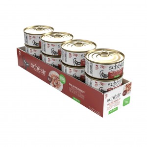 SCHESIR Complements karma mokra dla kotów tuńczyk z barweną w galarecie 70 g (puszka)