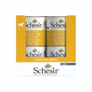 SCHESIR Complements karma mokra dla psa kurczak z dynią w galarecie 285 g (puszka)