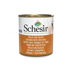 SCHESIR Complements karma mokra dla psa kurczak z pomidorami w galarecie 285 g (puszka)