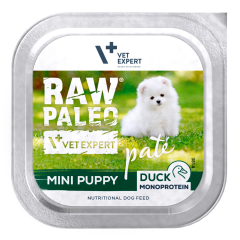 RAW PALEO Duck Pate Mini Puppy - mokra karma dla szczeniąt kaczka 150g