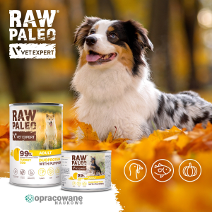 RAW PALEO Turkey and Cod Adult Can mokra karma dla psów dorosłych duoproteina indyk z dorszem (puszka)