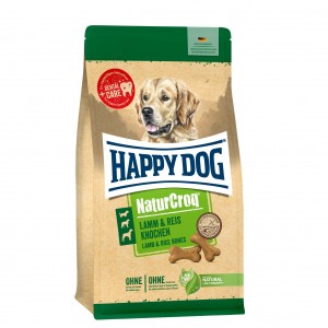 HAPPY DOG NaturCroq Knochen kostki z jagnięciną i ryżem przysmak dla średnich i dużych psów 500g